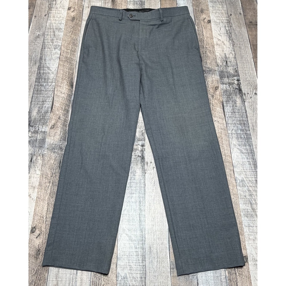 Lauren Ralph Lauren Dress Pants Mens 34x30 Gray Wool Flat Front Classic Fit